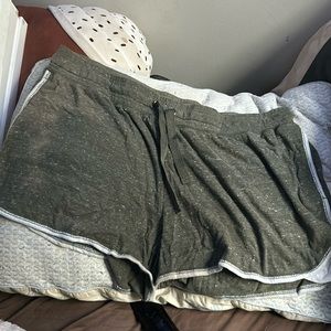 Green athletic shorts